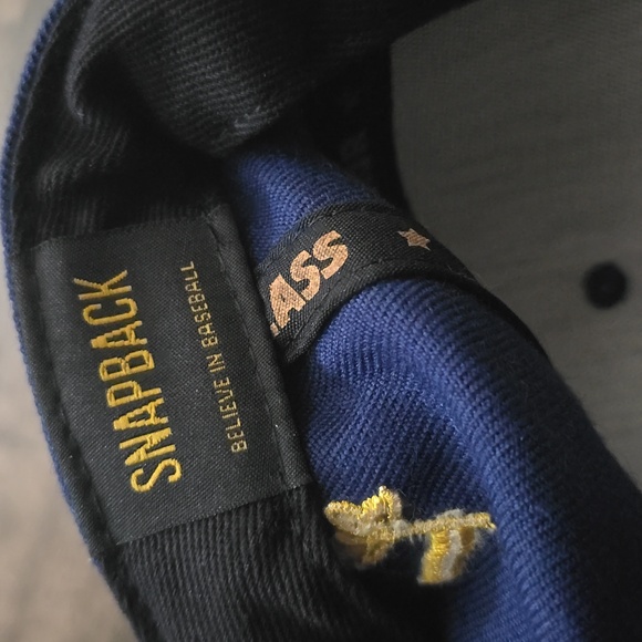 BASEBALLISM Navy Blue & Gold Ball Cap Snapback One Size Adjustable - Picture 3 of 4